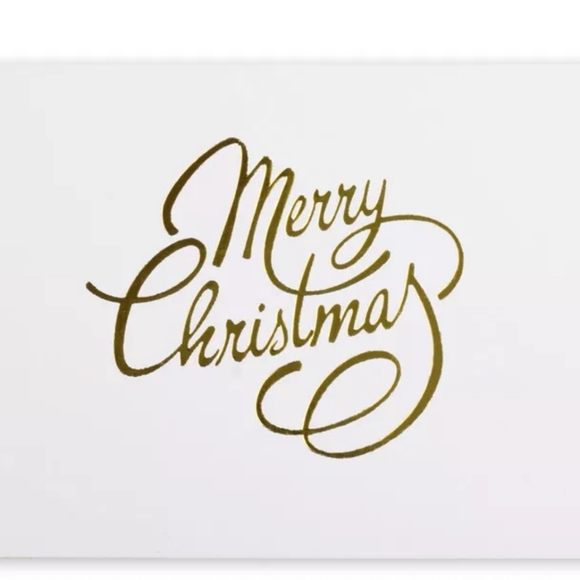"MERRY CHRISTMAS" Set of 10 Note Cards * Gift Tags -Blank with Gold Foil Letters - Picture 6 of 6